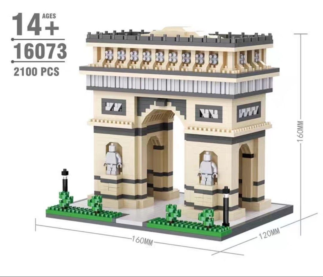 Balody Architecture Arc de Triomphe Building Blocks Set, Hobbies & Toys ...