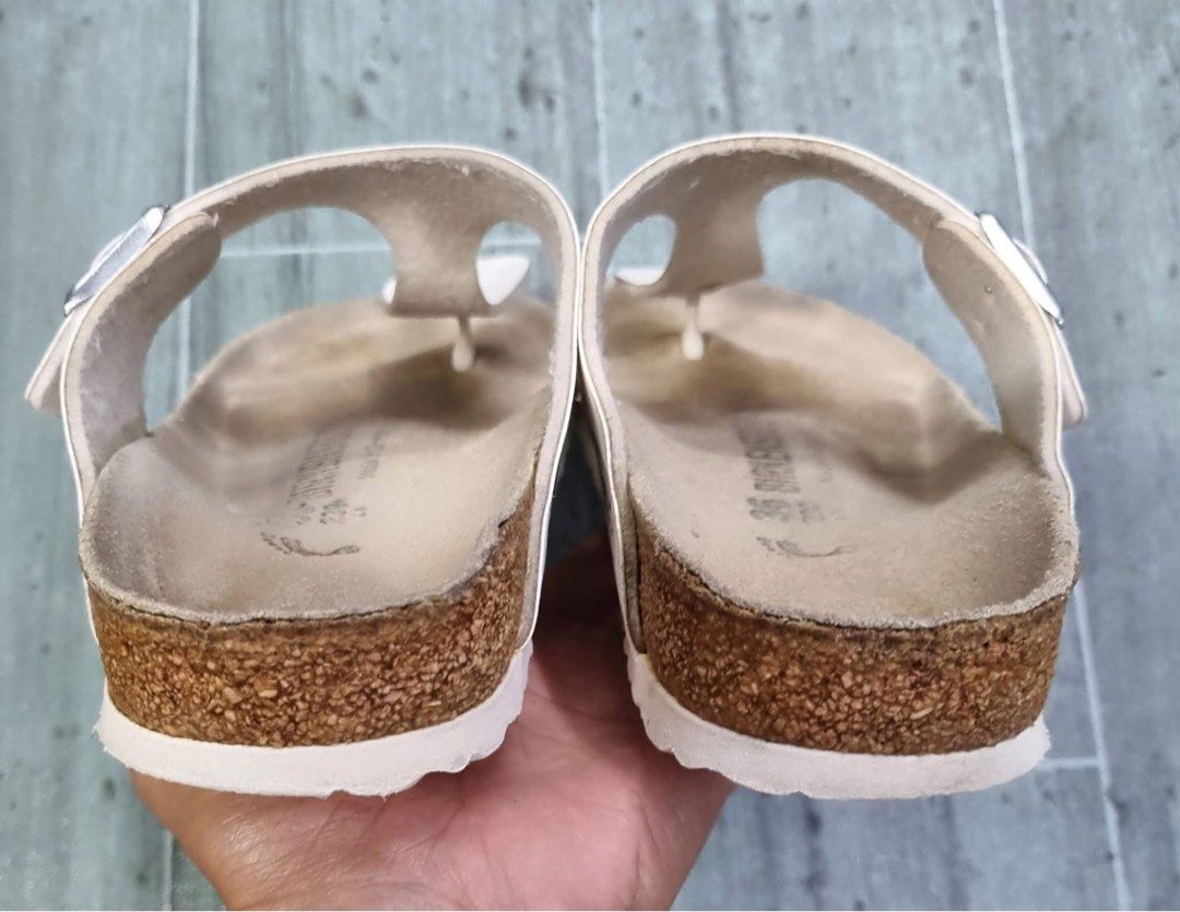 Birkenstock Gizeh White Sandals Size 36 (Category: Flats & Sandals) located in Danao, Cebu. Submitted by altheaprelovedcorner (Listing ID 1432193659, Image 3). Description: - Birkenstock Gizeh sandals - Color: White - Size: 36 - Design: Thong style with buckle closure - Footbed: Cork - Made in Germany - Price: ₱850.