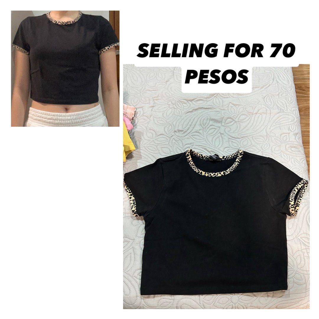 Black Crop Top with Leopard Trim (Category: Others Tops) located in Manila. Submitted by samisellstuff (Listing ID 1432175776, Image 1). Description: 🔴 LAST PRICE NA ANG EVERYTHING :) 🔴 LOCATION: grand monaco la potenza, monaco avenue, pasig city 🔴 PAYMENT: STRICTLY gcash only. PAY BEFORE SHIPPING 🔴 DELIVERY: if ASAP - lalamove, if WILLING TO WAIT - J&T 🔴 no measurements, wala po akong pang measure :( 🔴 my measurements for reference - heigh