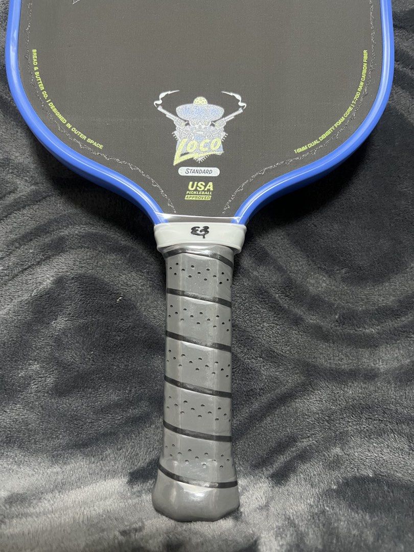 Bread & Butter Loco Standard Azul Pickleball Paddle (Category: Racket and Ball Sports) located in Rizal. Submitted by elliesd (Listing ID 1432061393, Image 3). Description: BREAD AND BUTTER LOCO Standard - Tan ON HAND! ON SALE! Last price already posted. 100% Authentic. From bread and butter pickleball online store (can send proof). Comes with the bread and butter drink holder, sticers and paddle cover. * shipping fee not included. Shipping to be