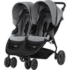 Britax B-Agile Double Stroller (Category: Strollers) located in Caloocan City. Submitted by Unicoijo02 (Listing ID 1432019123, Image 1). Description: - Britax B-Agile Double Stroller - Two seats with individual canopies - Black frame, gray fabric - Multiple wheels for stability - Includes a storage basket - Designed for easy use and maneuverability.