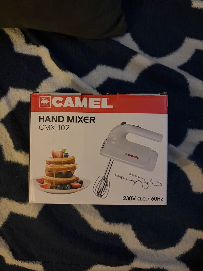 CAMEL Mixer (Category: Bakeware) located in Quezon City. Submitted by maevefindsdigi (Listing ID 1432100034, Image 1). Description: ONLY OPENED NEVER USED includes all equipment inside IF SURE BUYER -> price + shipping fee.
