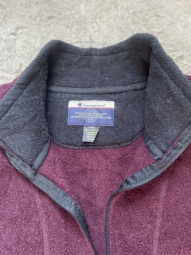 Champion Vintage Fleece Jacket (Category: Activewear) located in Manila. Submitted by carl2628 (Listing ID 1432088168, Image 2). Description: Champion Vintage Fleece Vest Price: 300 + SF Small on tag L: 25.5 w: 20 .