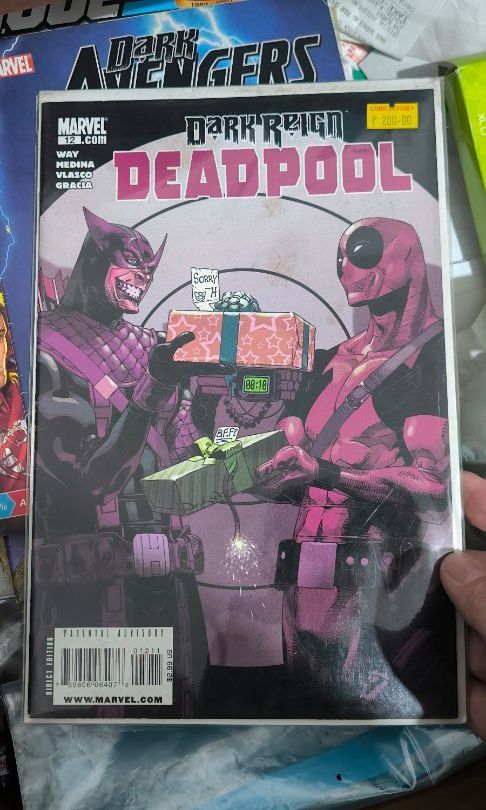 Deadpool Dark Reign Comic Book (Category: Comics & Manga) located in Angeles City. Submitted by yellowbrickstore (Listing ID 1432158804, Image 1). Description: - Deadpool Dark Reign comic book condition: Fine - English language - Marvel comic - Features Deadpool on the cover - Pink and purple color scheme shipping via jnt express Saturday sked only gcash Gotyme payment pick up AC lnw Pampanga.