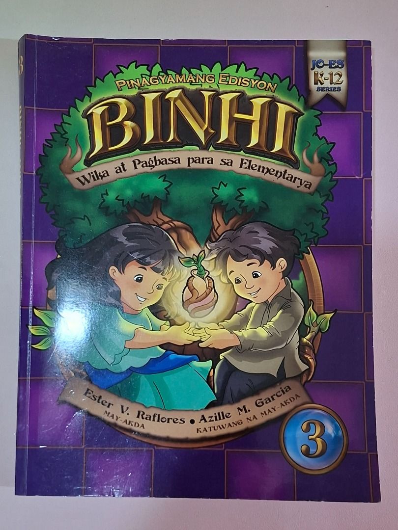 GRADE 3 FILIPINO TEXTBOOK - BINHI (Category: Textbooks) located in Las Pinas. Submitted by seriscorner (Listing ID 1432093979, Image 1). Description: Please manage your expectations. seldom used because digital materials are utilized during my child's online classes. - Some pages have pencil markings/writings and you can erase naman po. BAWAL po sa sobrang arte. Transparent po ako pagdating sa pagdeclare na may mga pencil markings. - Photos of pa
