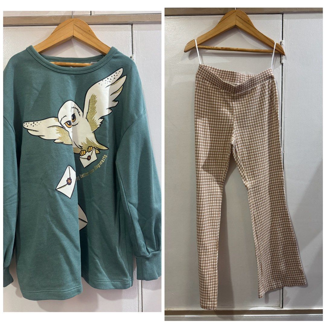 Harry Potter Owl Sweater and Checkered Pants (Category: Babies & Kids Fashion) located in Manila. Submitted by JustInCase (Listing ID 1432114555, Image 1). Description: For sale H&M Set sweatshirt and pants Good condition Size US 7 (7-8 years old) 200 Manila area.