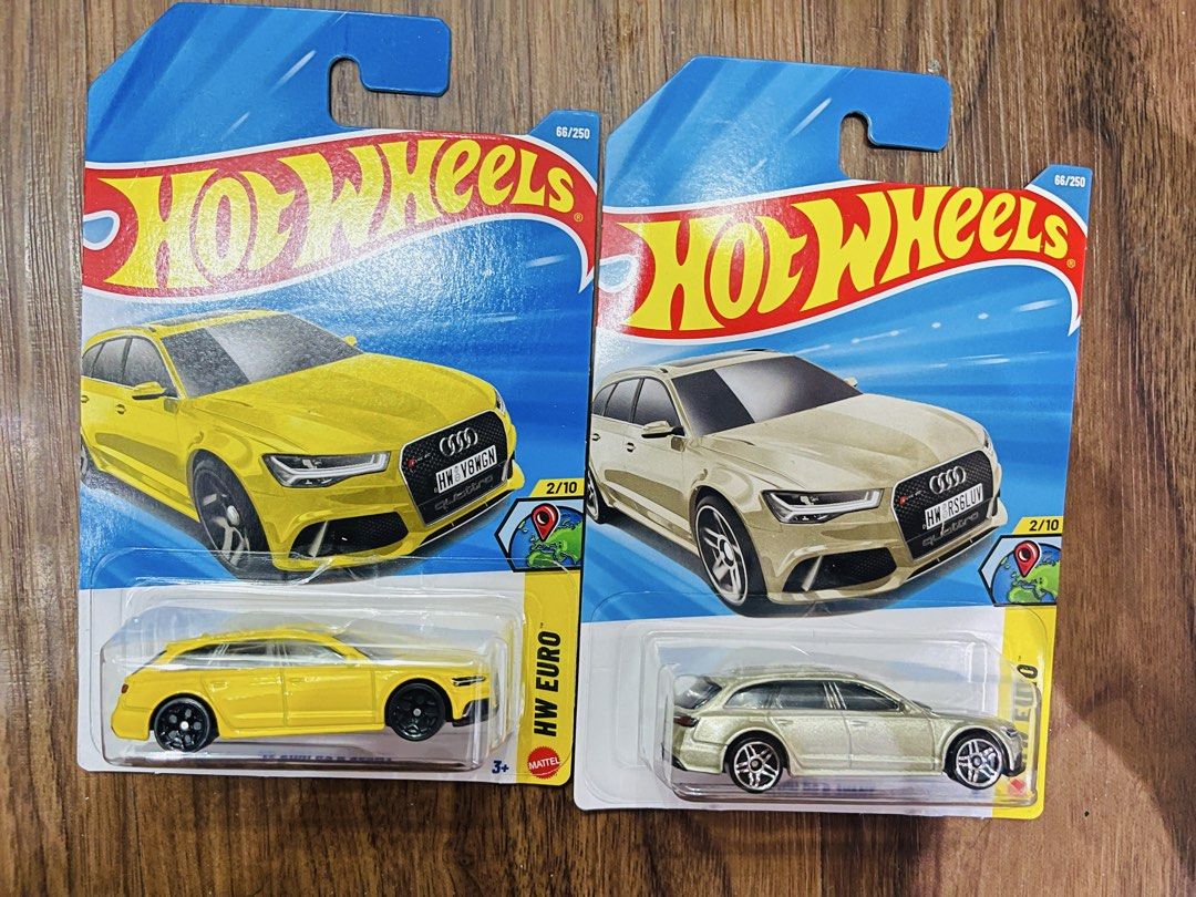 Hot Wheels '17 Audi RS 6 Avant (Category: Vehicle & Diecast Models) located in Quezon City. Submitted by ccgem (Listing ID 1432065159, Image 2). Description: - Hot Wheels '17 Audi RS 6 Avant diecast car. - Part of the HW Euro series (2/10). - Available colors: Gold and Yellow. -RFS: Double purchase -in pristine and brand new condition -all cards intact.