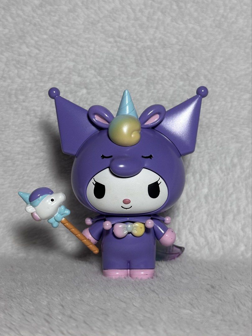 Kuromi Unicorn Figure Sanrio (Category: Designer & Blind Box Toys) located in Pasig City. Submitted by zzzaiann (Listing ID 1432005361, Image 1). Description: - Original Sanrio Model Kit Unicorn Series - Characters’ faces are magnetic and interchangeable - No box - Complete items.