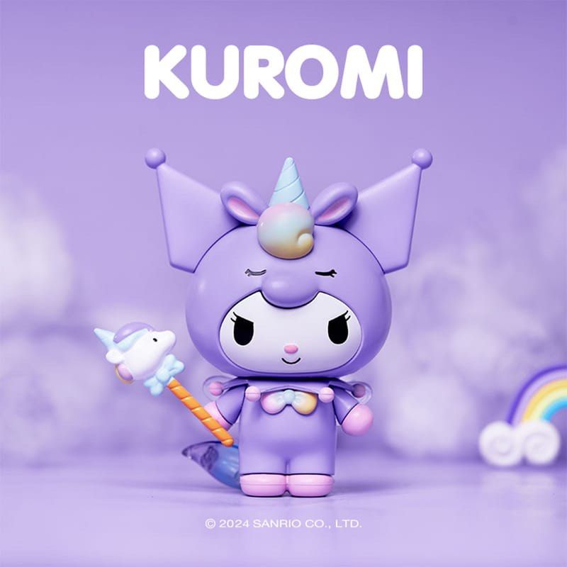 Kuromi Unicorn Figure Sanrio (Category: Designer & Blind Box Toys) located in Pasig City. Submitted by zzzaiann (Listing ID 1432005361, Image 3). Description: - Original Sanrio Model Kit Unicorn Series - Characters’ faces are magnetic and interchangeable - No box - Complete items.