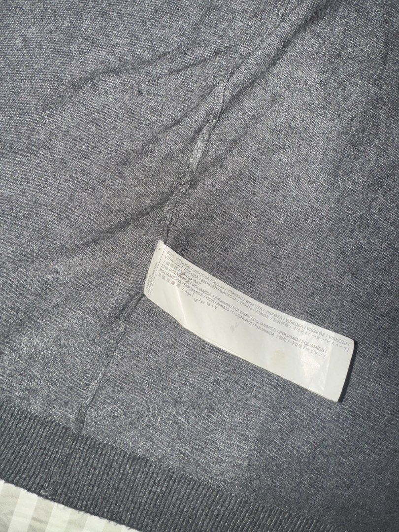 Mango Basics Long Gray Cardigan (Category: Coats, Jackets and Outerwear) located in Manila. Submitted by decluterrrr (Listing ID 1432096576, Image 3). Description: - Gray color - Size S - Shawl collar - Long sleeves - Soft knit material.