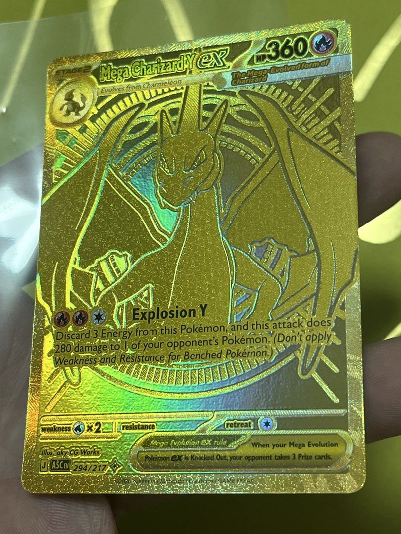 Mega Charizard Y EX Gold Card, Hobbies & Toys, Toys & Games on Carousell