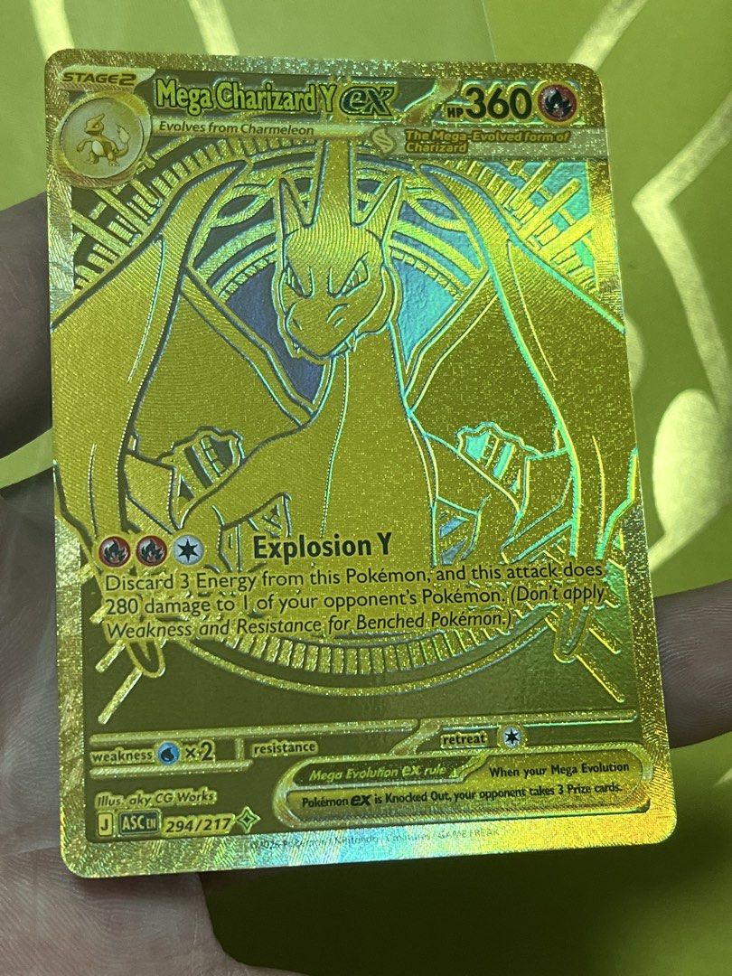Mega Charizard Y EX Gold Card, Hobbies & Toys, Toys & Games on Carousell