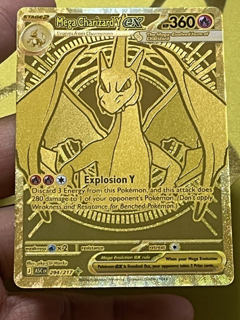 Mega Charizard Y EX Gold Card, Hobbies & Toys, Toys & Games on Carousell