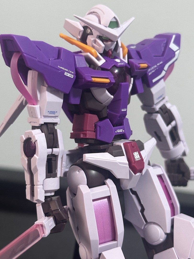 Metal Build Style Exia Trans Am Gundam (Category: Gundam Model Kits) located in Singapore. Submitted by azure_flame (Listing ID 1432085844, Image 3). Description: Freshly built, made of plastic. Design inspired from the metal build exia, more sharp edges. Non bandai 1/144 scale, best 1/144 exia at the moment.