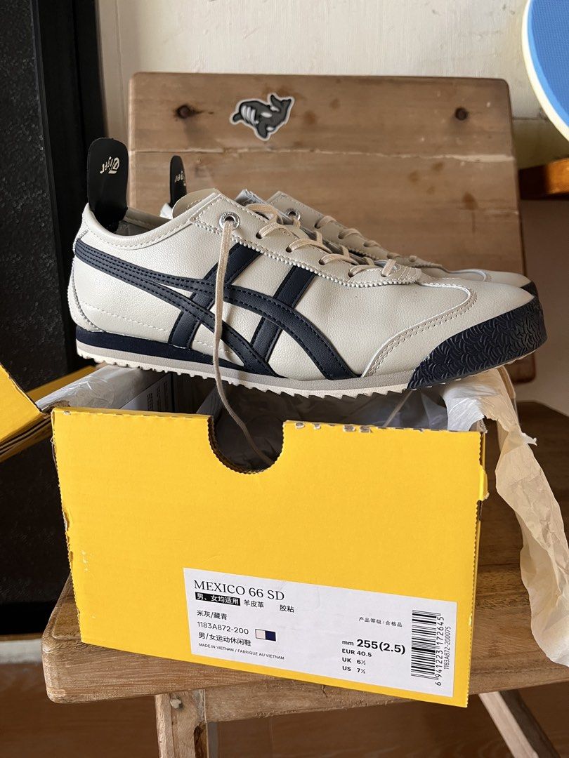 Onitsuka Mexico 66 SD (Category: Sneakers) located in Mandaluyong City. Submitted by declutterbykaye (Listing ID 1432059552, Image 2). Description: Birch/Peacoat Used once Guaranteed authentic Bought from Japan I can send more photos, just P.M me☺️ RFS: its big for me.