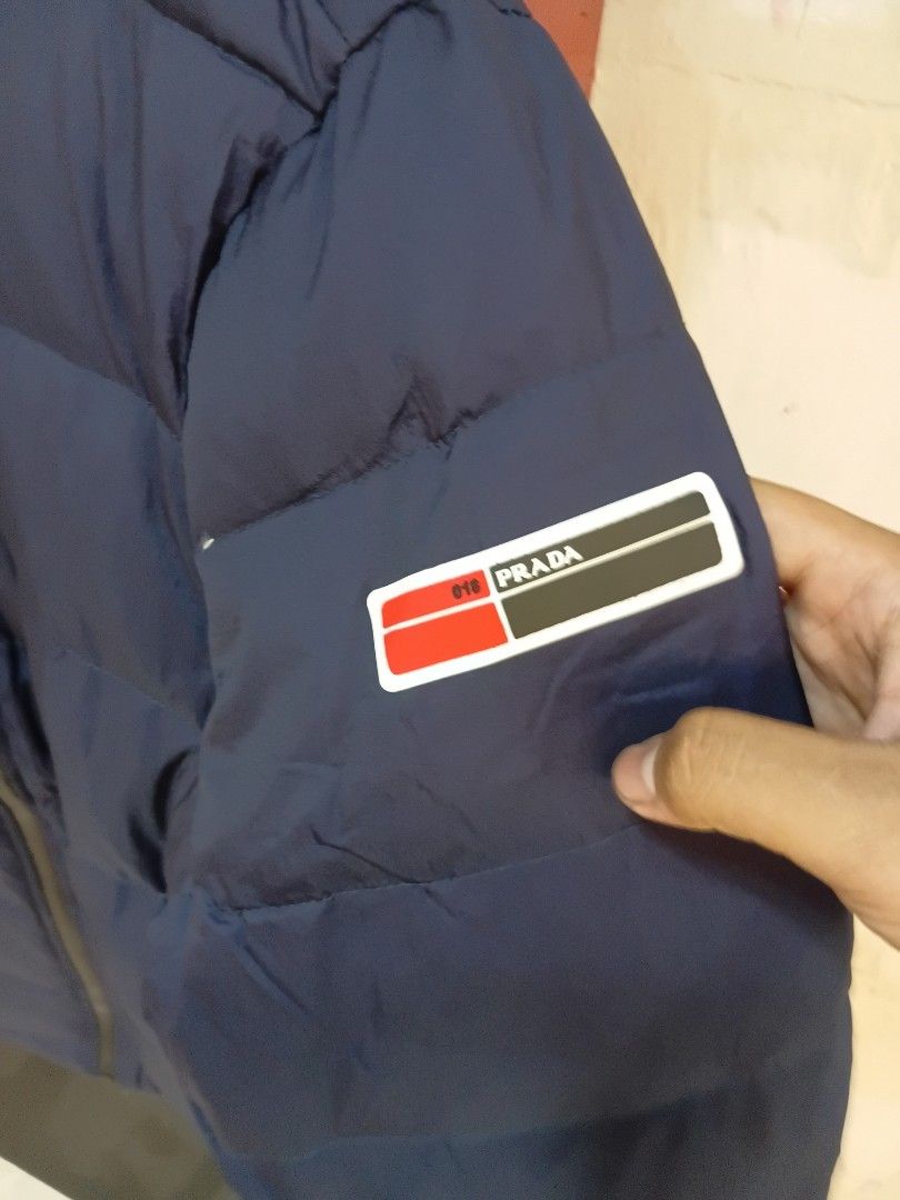 Prad4 puffer jacket (Category: Luxury Apparel) located in Navotas City. Submitted by DalVintage (Listing ID 1432188378, Image 2). Description: XL 23 WIDTH 29 LEDTH.