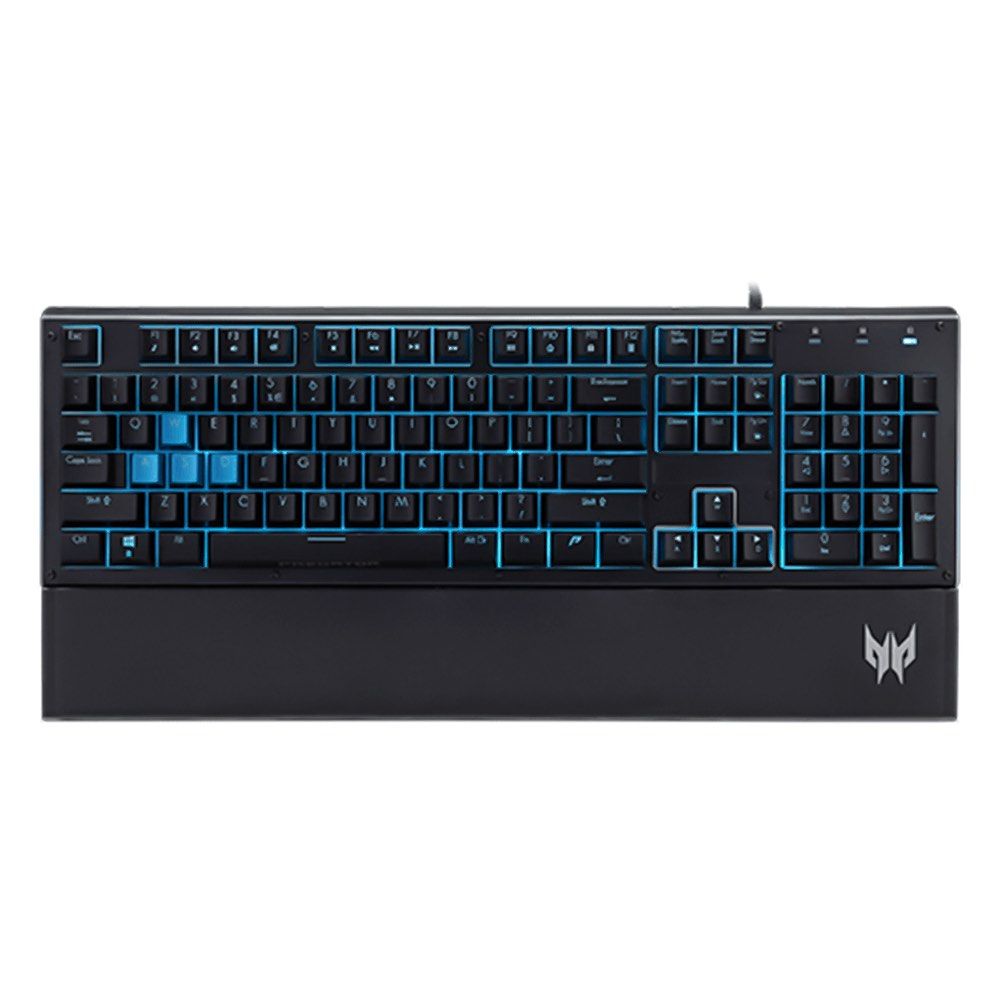 Predator Aethon 100 Gaming Keyboard (104 Key with numpad) (Category: Computer Keyboard) located in Makati City. Submitted by jimjums (Listing ID 1432008272, Image 1). Description: Used for three days, box is damaged but everything inside is perfectly fine RFS: Need different keyboard with different specs ORIGINAL PRICE: 2,695php–3,699php Product Specs (Datablitz): • 19 Anti-ghosting Key Switches • RGB LED 16.8M Colors - Teal Blue Lighting Effects