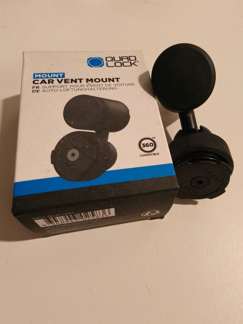 QUAD LOCK 5-piece mount set for car & motorcycle (Category: Mounts & Holders) located in Quezon City. Submitted by sellingstuff.idc (Listing ID 1432063791, Image 1). Description: please contact 09763101625 for direct inquiries - Quad Lock 5-piece set - Includes: Universal Adapter, Car Vent Mount, Phone Ring/Stand, Vibration Dampener, and Fork Stem Mount Pro - Designed for secure phone mounting on motorcycles or cars - Versatile set for different 