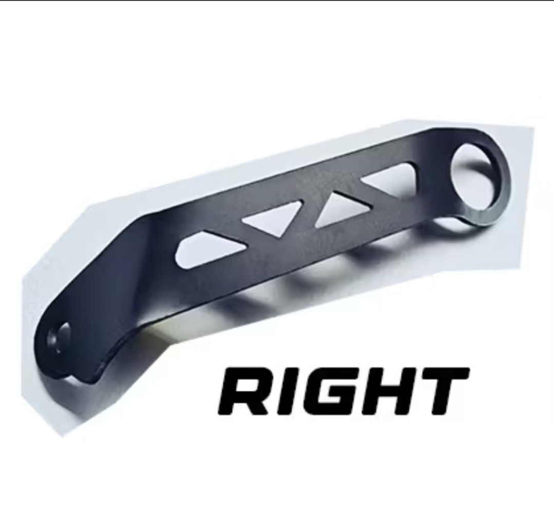 Right Side Bracket (Category: Motorcycle Accessories) located in Singapore. Submitted by seetv (Listing ID 1432192018, Image 1). Description: Brembo brake reservoir bracket. - Right side bracket. - Black color. - Metal construction. - Features a unique cutout design. Self collect at ANCHORVALE CRESCENT..