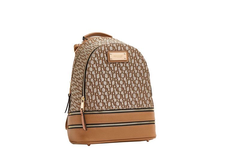 River Island Brown Ri Monogram Print Jacquard Backpack Bag (Category: Backpacks) located in Antipolo. Submitted by kkpunzln (Listing ID 1353240288, Image 1). Description: good as new, i used it twice only. original price is around 28 pounds (2k pesos) rfs: need funds.
