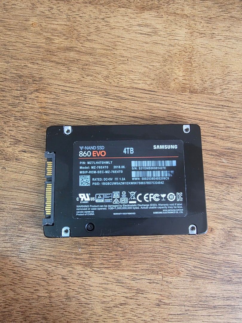 Samsung 860 EVO 4TB SSD442780566558484480