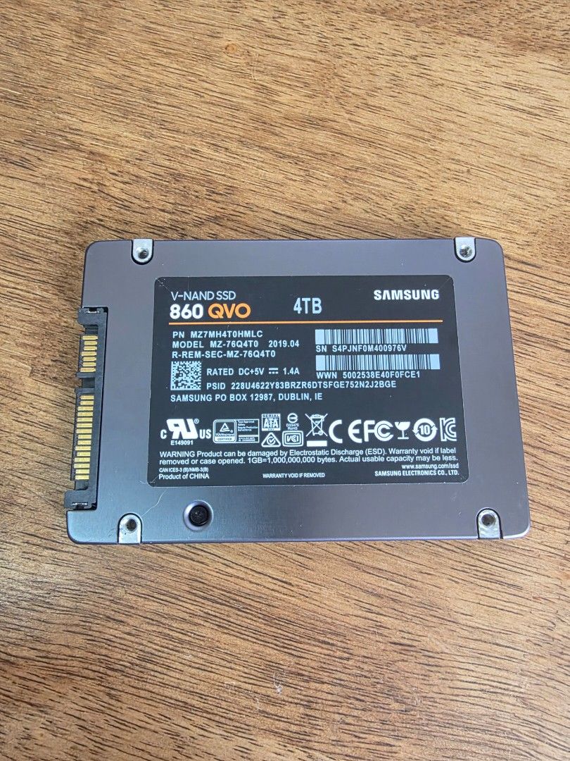 Samsung 860 QVO 4TB SSD