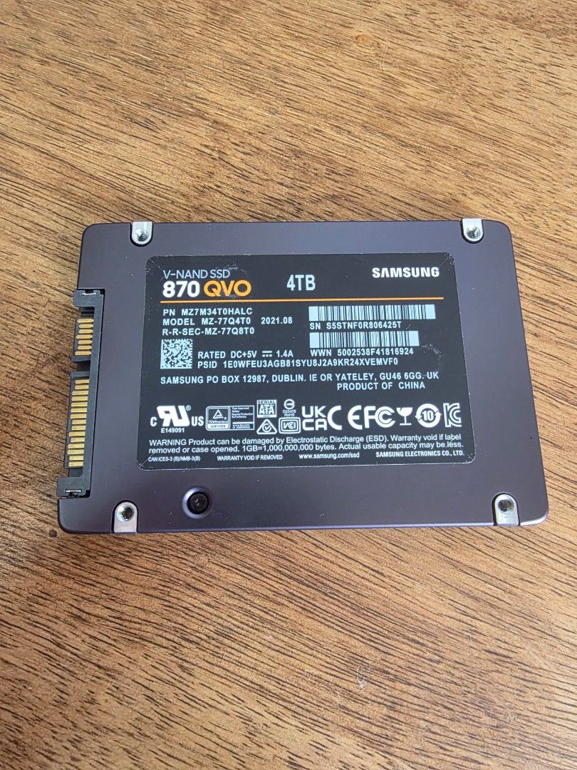 Samsung 870 QVO 4TB SSD