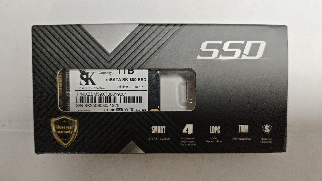 mSATA 1TB SSD SK600 【公式通販】