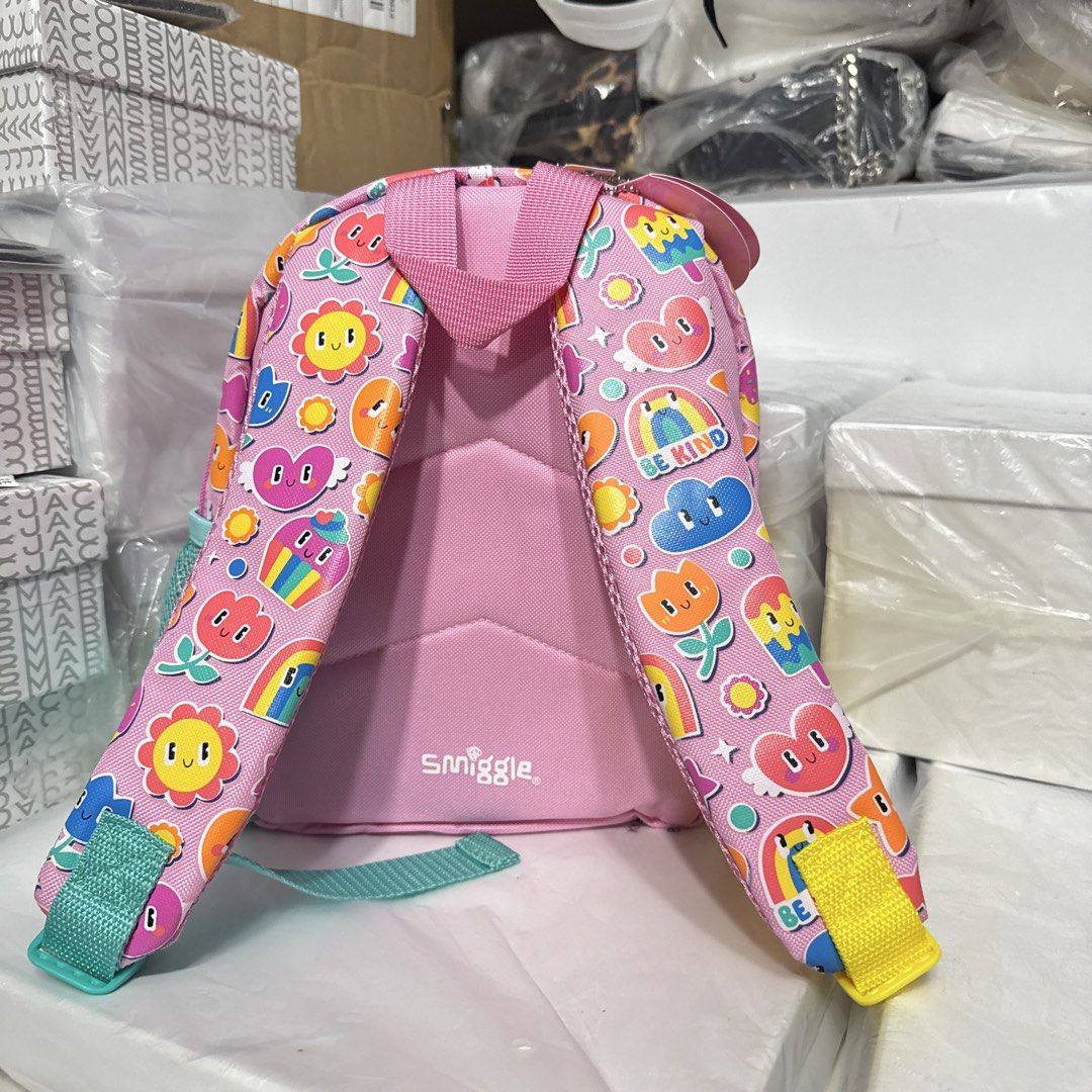 Smiggle Teeny Tiny Backpack (Category: Diaper Bags & Wetbags) located in Bulacan. Submitted by mykakarizza (Listing ID 1432121833, Image 3). Description: RESTOCK✨✨ ₱750 Teeny Tiny Backpack (Baby girls design) Dimensions: 26x10x21cm With Smiggle Plastic Bag 📸 Actual pics! 🙋🏻‍♀️.