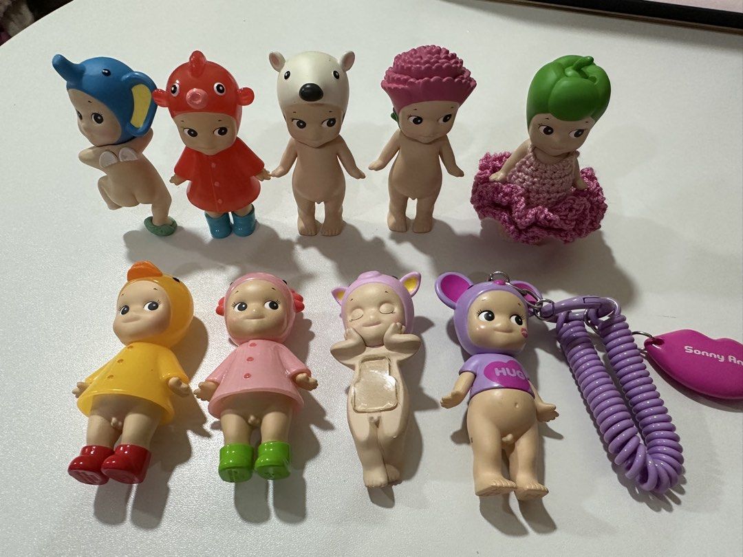 Sonny Angel Figures Assorted (Category: Designer & Blind Box Toys) located in Las Pinas. Submitted by hawnjelawu (Listing ID 1432092463, Image 2). Description: quitting sale: first row all ratio to the second row (except goldfish) rainy season: duck 650 - 1:1 axolotl 650 - 1:1 goldfish 1:1 dreaming hipper: pig 650 - 1:1 valentines: mouse 650 - 1:1 for ratio all second row: 500 (except goldfish) looking back elephant carnation anteater bellpepper 