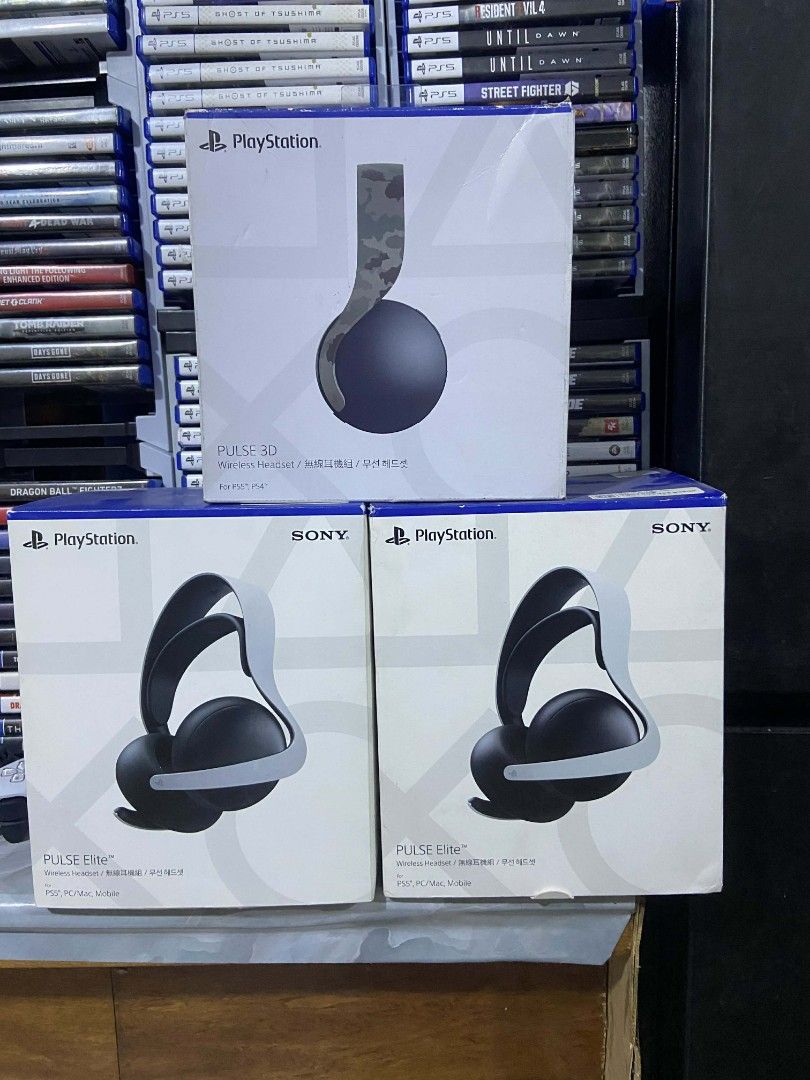 Sony PlayStation Pulse 3D and Pulse Elite Wireless Headsets (Category: Headphones & Headsets) located in San Ildefonso. Submitted by dietherventurina25 (Listing ID 1432174929, Image 1). Description: Forsale or swap sa ps5 or nswitch games Pulse headset 3d 3500 Pulse elite 5k each Meet up bulacan area lalamove if malayo.