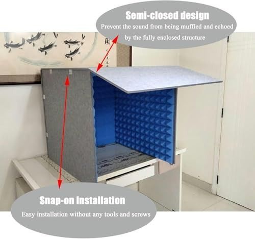 Sound Proof Box Portable Vocal Booth for Recording, Microphone Shield ...
