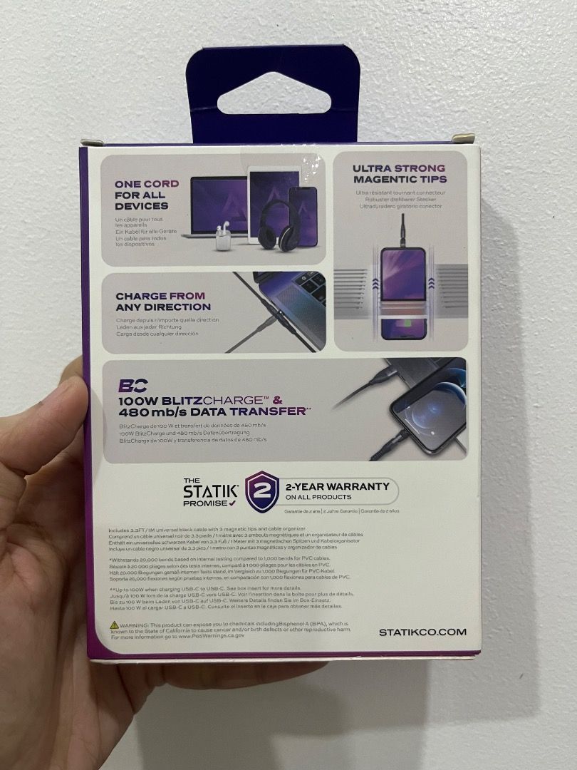 Statik 360 Pro Universal Magnetic Cable (Category: Cables & Adaptors) located in Binan City. Submitted by tring_ (Listing ID 1432051073, Image 2). Description: Statik 360 Pro Universal Magnetic Cable 3.3 feet RFS: duplicate Payment via GoTyme or Gcash Shipping is through J&T Express 🤍 .
