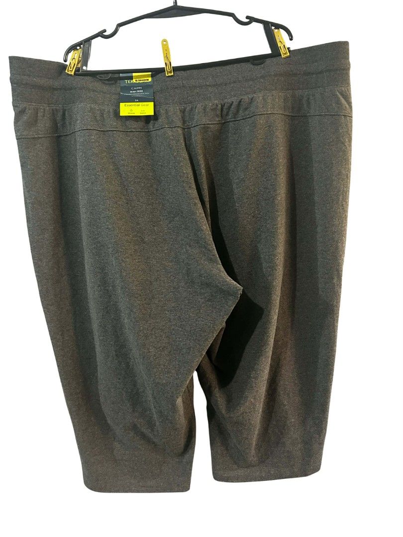 Tek Gear Capri High Rise 3X (Category: Other Bottoms) located in Cavite. Submitted by jp477 (Listing ID 1432046353, Image 2). Description: - Tek Gear Capri pants - Size: 3X - High-rise, mid-calf length - Fabric: 65% cotton, 35% polyester - Features: Drawstring, pockets - Color: Medium Ink Heather/ Grey - Waist 47 -50 inches L 32 inches.