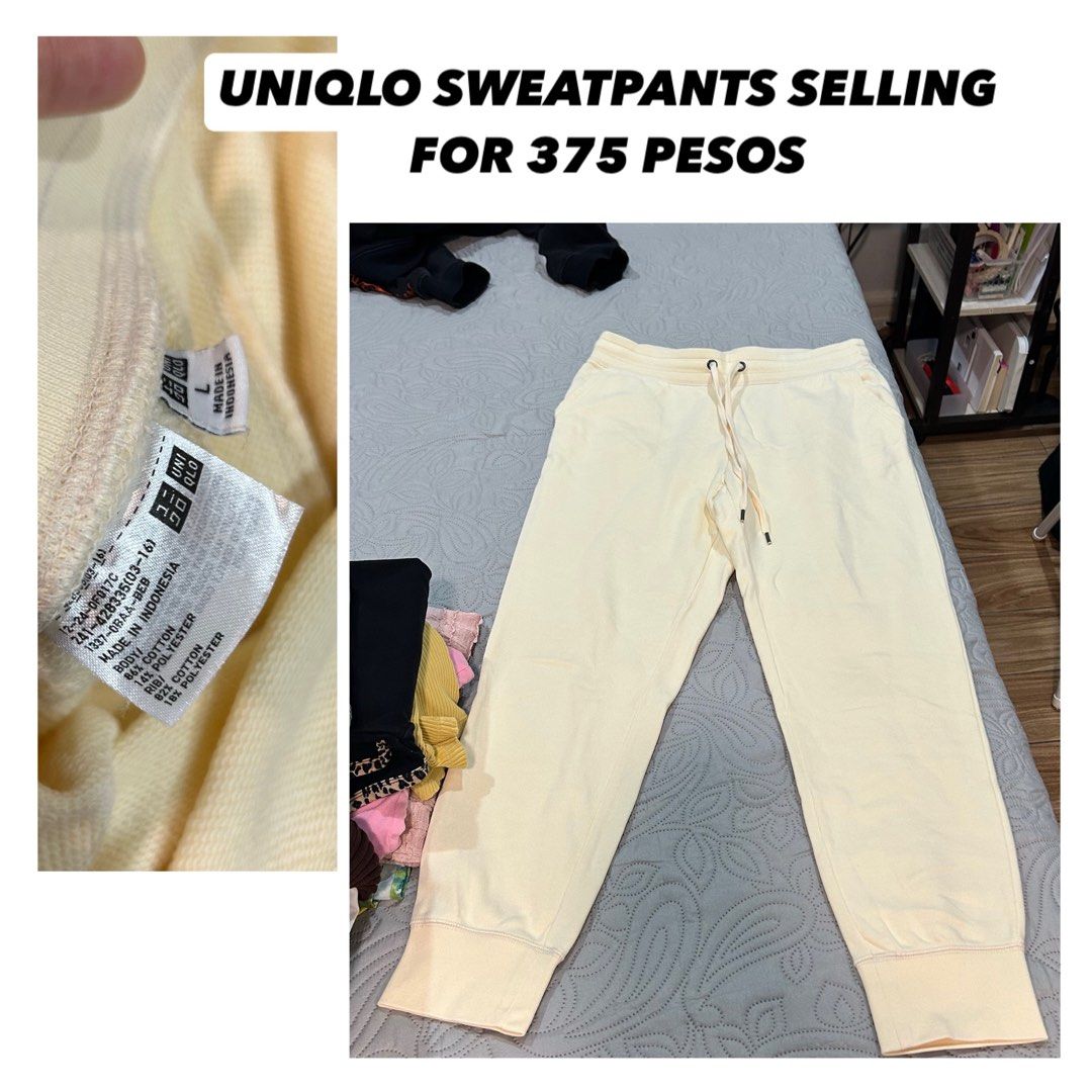 Uniqlo Sweatpants - Size L (Category: Joggers) located in Manila. Submitted by samisellstuff (Listing ID 1432175789, Image 1). Description: 🔴 LAST PRICE NA ANG EVERYTHING :) 🔴 LOCATION: grand monaco la potenza, monaco avenue, pasig city 🔴 PAYMENT: STRICTLY gcash only. PAY BEFORE SHIPPING 🔴 DELIVERY: if ASAP - lalamove, if WILLING TO WAIT - J&T 🔴 no measurements, wala po akong pang measure :( 🔴 my measurements for reference - height: 5’2 - w