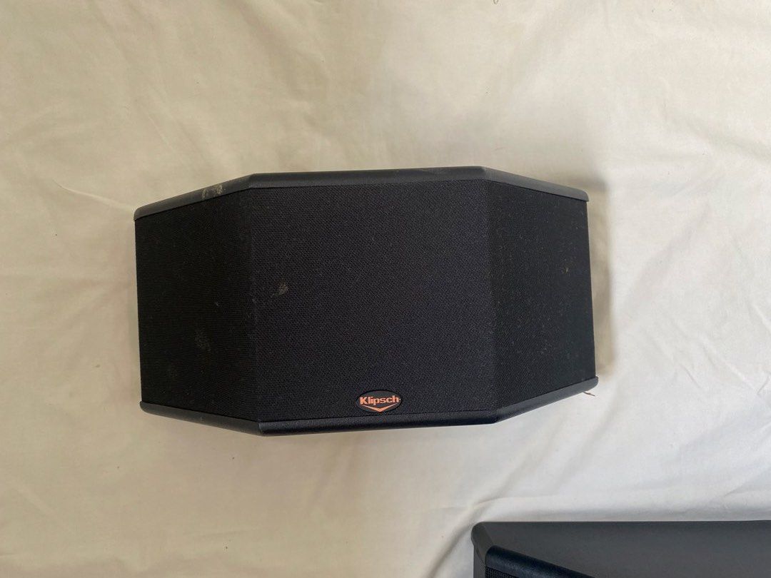 Klipsch SS.5 Surround Speakers (Set) (Category: Soundbars, Speakers & Amplifiers) located in Antipolo. Submitted by canadafindss (Listing ID 1432027129, Image 3). Description: 🔊 Klipsch SS.5 Surround Speakers (Set) Premium Home Theater Surround Speakers 📦 Included (Based on Actual Photos) • 1 Klipsch SS.5 Large Surround Speaker • 2 Klipsch SS.5 Satellite Speakers 📌 Details (From Labels in Photos) • Brand: Klipsch • Model: SS.5 Black • Impedanc