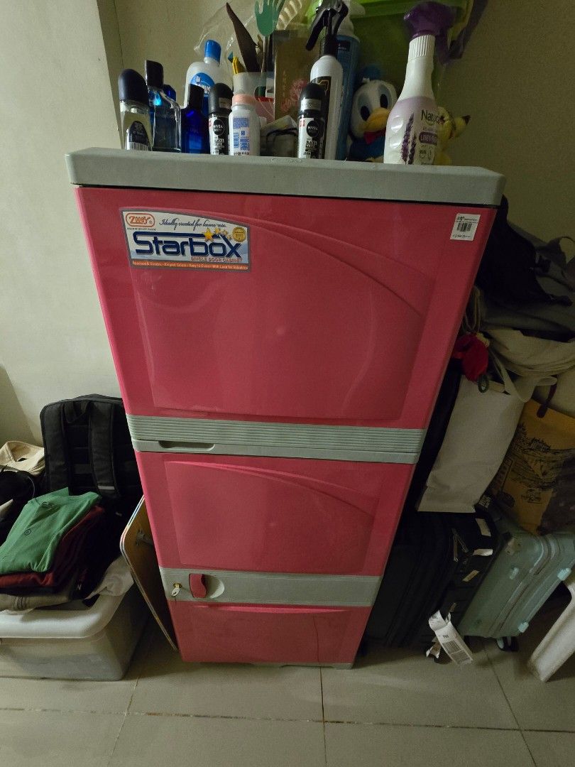 Zooey Starbox Orocan Cabinet Small (Category: Shelves, Cabinets & Racks) located in Makati City. Submitted by jesse7188513 (Listing ID 1432171280, Image 1). Description: -RFS: Upgrade to bigger size and Declutter -With Keys -2 door (parang ref).