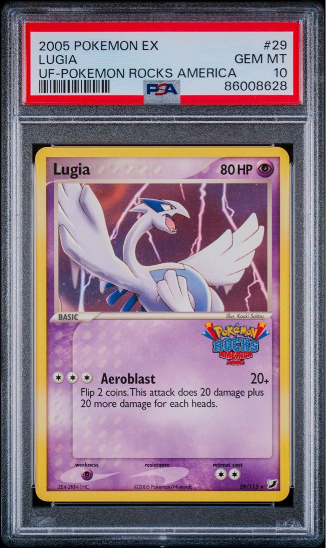 2005 Lugia Pokemon Rocks America Promo PSA 10, Hobbies & Toys, Toys ...