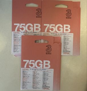 3 UK 75GB 5G/4G Data SIM Card