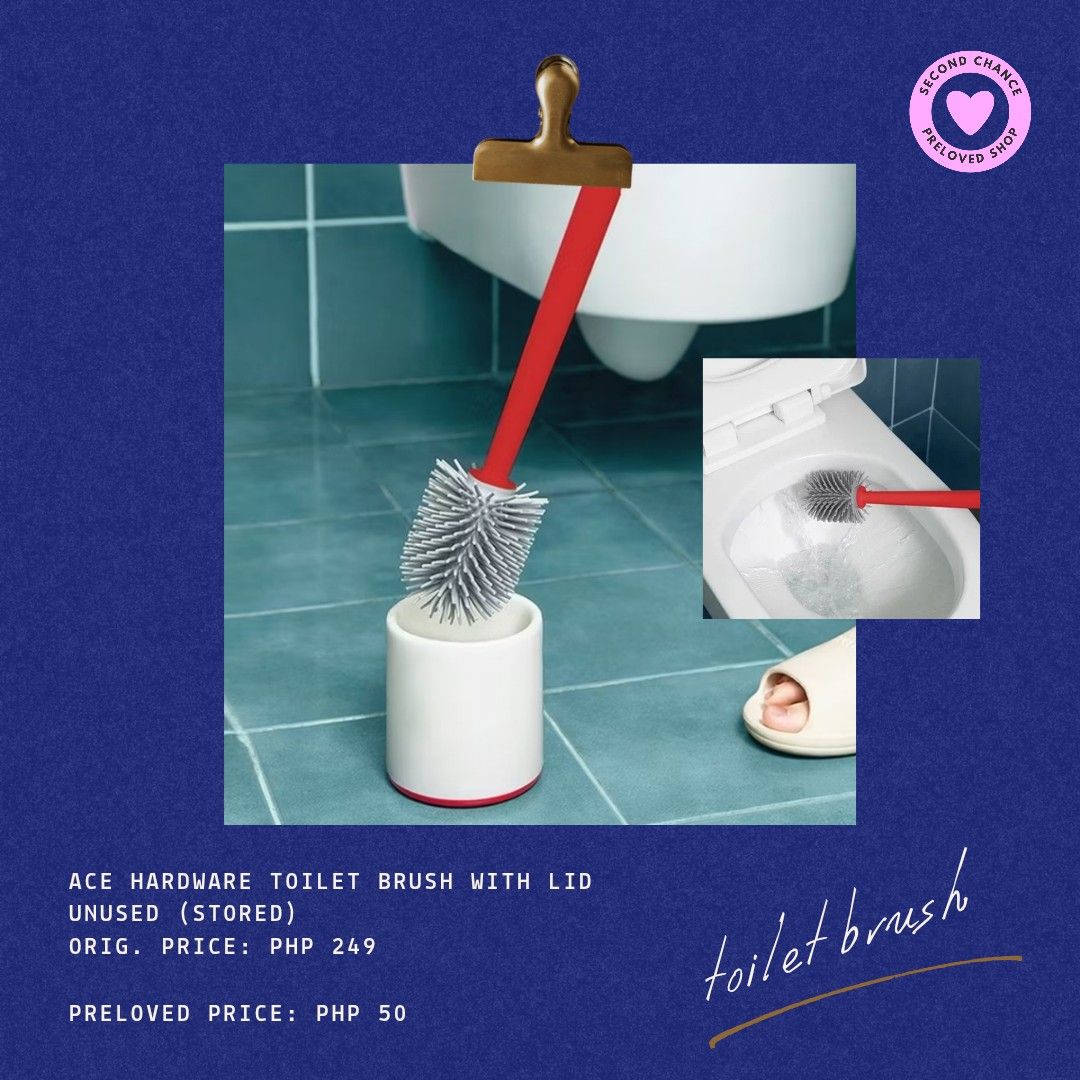 Ace Hardware Toilet Brush with Lid (Category: Bathroom & Kitchen Fixtures) located in San Jose del Monte. Submitted by shop.secondchance (Listing ID 1432300912, Image 1). Description: Toilet Brush Extra stock - Bnew.