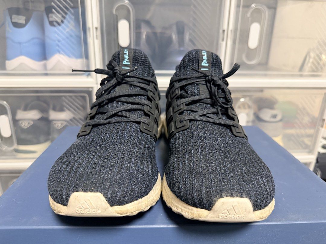 Adidas Ultraboost Parley Navy Blue (Category: Sneakers) located in Quezon City. Submitted by 30somethingtreasures (Listing ID 1432259522, Image 2). Description: - Adidas Ultraboost Parley sneakers - Navy blue with black stripes .