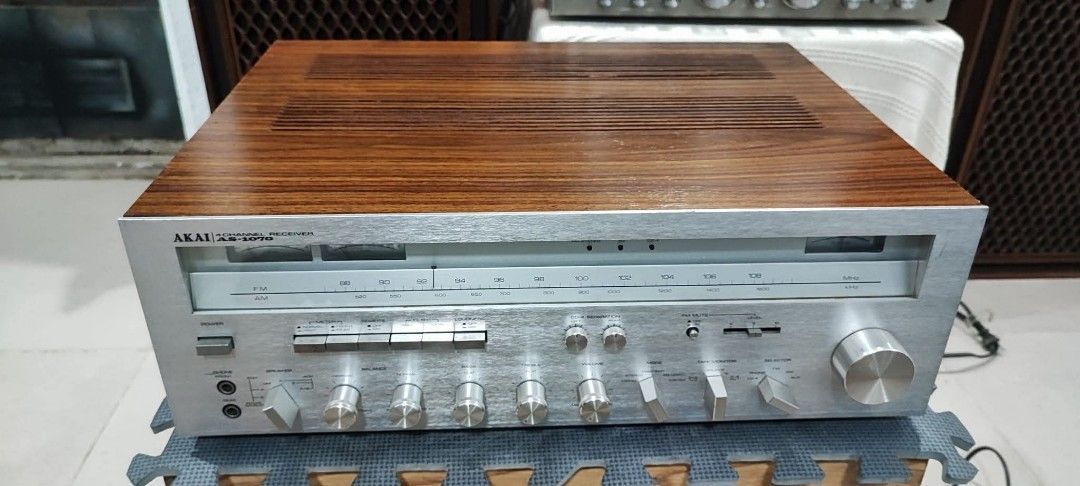 Akai AS-1070 Stereo Receiver (Category: Other Audio Equipment) located in Manila. Submitted by thecollector1981 (Listing ID 1432204430, Image 3). Description: For sale Akai as-1070 110-240volts Am/FM stereo working All orig parts Made in Japan Specifications Tuning range: FM, MW Power output: 70W/ch (stereo), 35W/ch into 8Ω (quadraphonic) Frequency response: 20Hz to 20kHz Total harmonic distortion: 0.3% Input sensitivity: 3mV (MM), 160mV (line) S