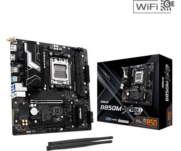 ASRock B850M-X WIFI Motherboard (Category: Computer Parts) located in Quezon City. Submitted by riorii (Listing ID 1432281300, Image 1). Description: - ASRock B850M-X WIFI motherboard - Features WiFi 6E for fast wireless connectivity - No issues. Brand new - Includes receipt, warranty, and box - RFS: di pala compatible sa cpu ko can do meetup or lalamove novaliches quezon city location.