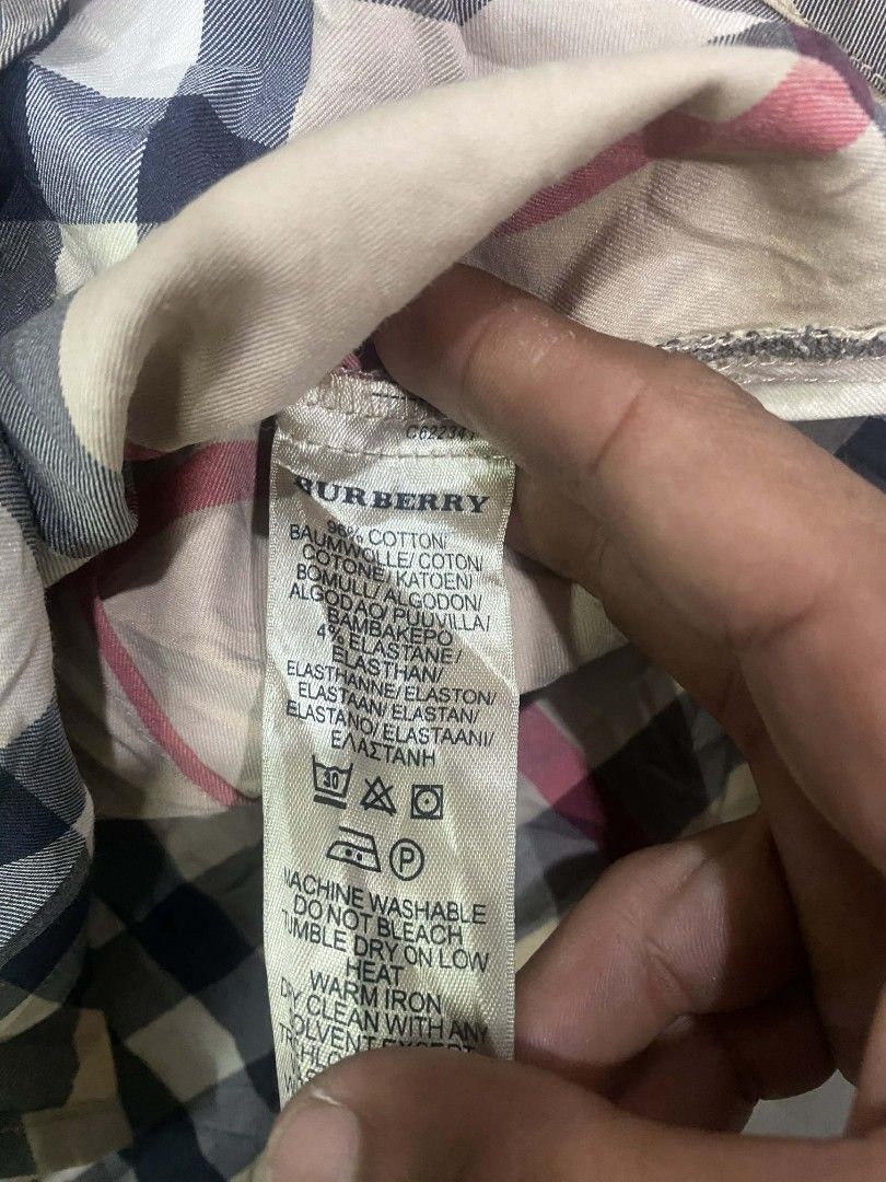 Burberry Brit Checkered Shirt - Large (Category: Tshirts & Polo Shirts ) located in Zamboanga. Submitted by nurjimdigo71795 (Listing ID 1432239143, Image 3). Description: - Burberry Brit checkered shirt - Size: Large - Features a classic plaid pattern - Button-down front - Single chest pocket - Made from a cotton and elastane blend - Long sleeves - Collared neckline - Machine washable.