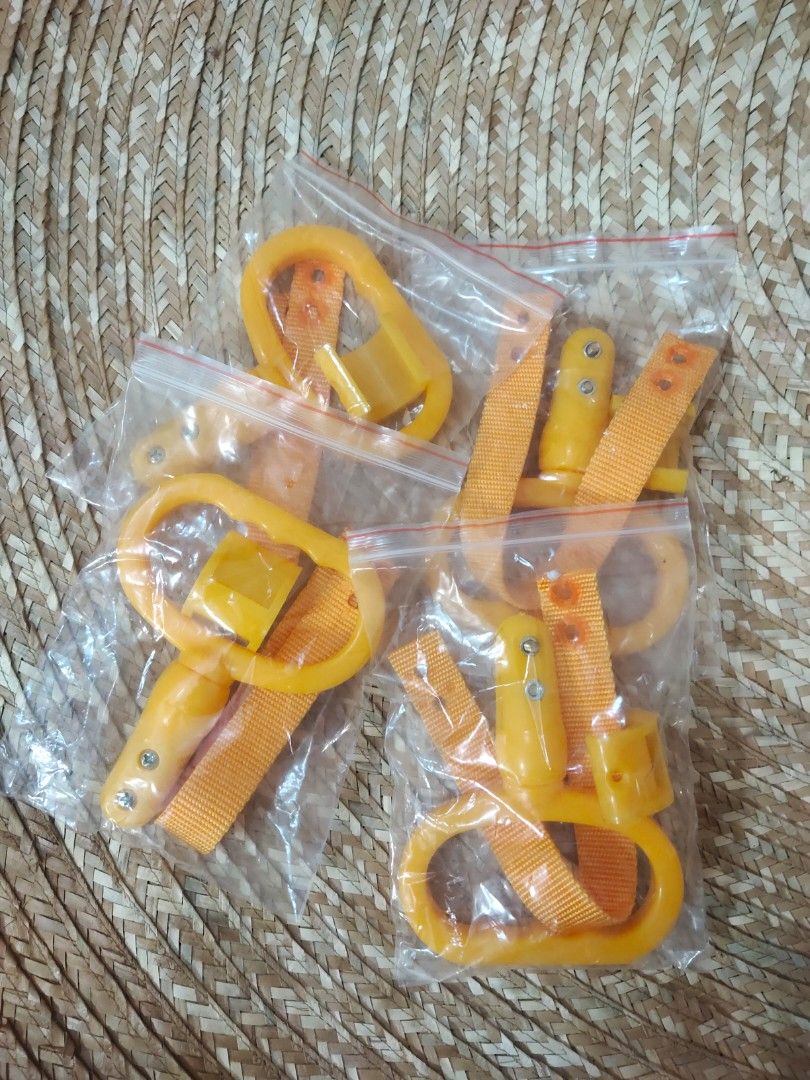 Bus Handle Grip Safety Grab Handle (Category: Other Sports Equipment and Supplies) located in Alaminos. Submitted by adornaura (Listing ID 1432291299, Image 1). Description: - Yellow bus handle grips for added safety - Includes handle with strap and clip - Easy to install and use - Perfect for public transportation - Provides a secure grip - Sold as a set 4pcs na po.