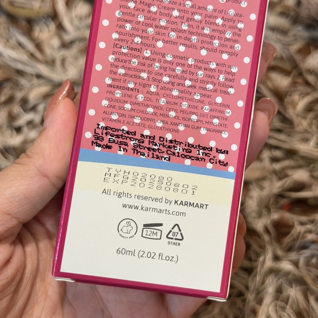 Cathydoll Whitening Sunscreen Magic Cream (Category: Face Care) located in Pasig City. Submitted by ysa.declutters (Listing ID 1432385115, Image 2). Description: .