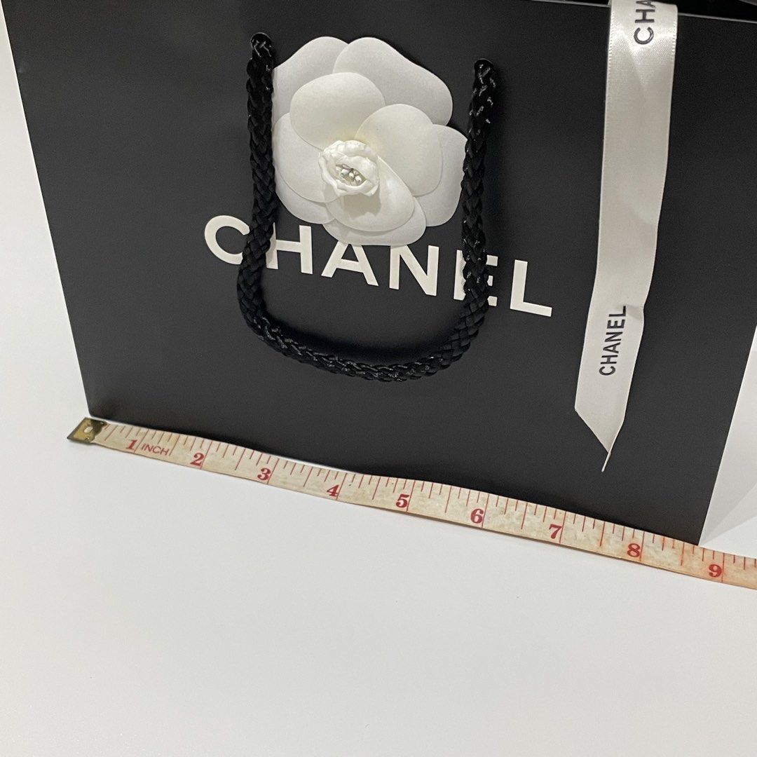 Chanel Authentic Small Black Paper Bag (Category: Luxury Bags & Wallets) located in Cavite. Submitted by kyukyuchan (Listing ID 1432199148, Image 2). Description: ✨50+ ITEMS ON MY PAGE LISTING✨ [Notes: SOME ITEMS ARE FROM BALIKBAYAN BOX, THUS, BOX OR PLASTIC PACKAGINGS ARE REMOVED] Notes: - Dimensions are already included in photos. - Add ₱99 for ribbon - What You See Is What You Get - No Flaws, Unless Stated. 🚫WE WILL NOT BE LIABLE FOR ANY DAMA