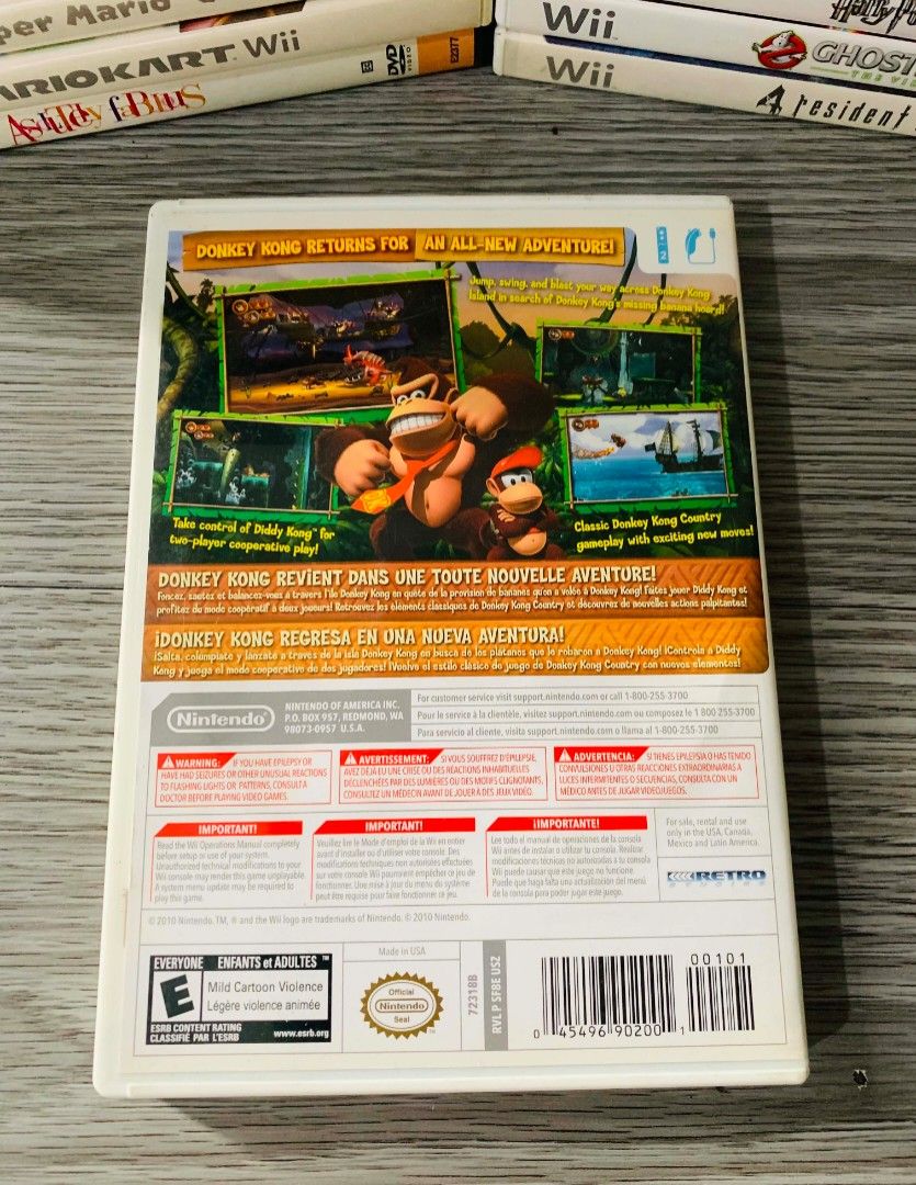 DONKEY KONG COUNTRY RETURNS Wii CD GAME (Category: Nintendo) located in Muntinlupa City. Submitted by echo.066 (Listing ID 1432207448, Image 3). Description: FOR SALE NINTENDO WII CD GAME 850 PHP DONKEY KONG COUNTRY RETURNS MINT CONDITION AVAILABLE FOR DELIVERY VIA LALAMOVE AVAILABLE FOR SHIPPING VIA J&T EXPRESS CHECK MY PROFILE FOR MORE PERSONAL COLLECTIONS MUSIC / VIDEO / GAMES MODE OF PAYMENT : BANK / GCASH / MAYA MUNTINLUPA CITY LOCATION.