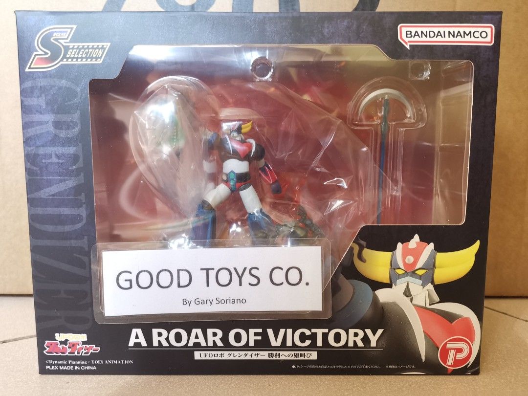 Grendizer A Roar of Victory Figure (Category: Figurines & Statues) located in Manila. Submitted by genesis11_21 (Listing ID 1432225743, Image 1). Description: - "A Roar of Victory" Grendizer figure - Dynamic pose and detailed sculpting - Vibrant colors - Includes battle scene base - Features Bandai Namco packaging - Manufactured by Good Toys Co..