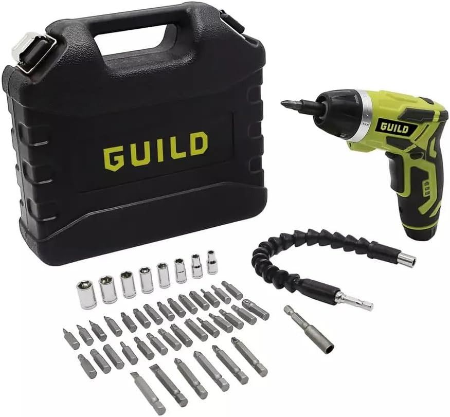 Guild Fast Charge Screwdriver & 45 Piece Accessories - 3.6V